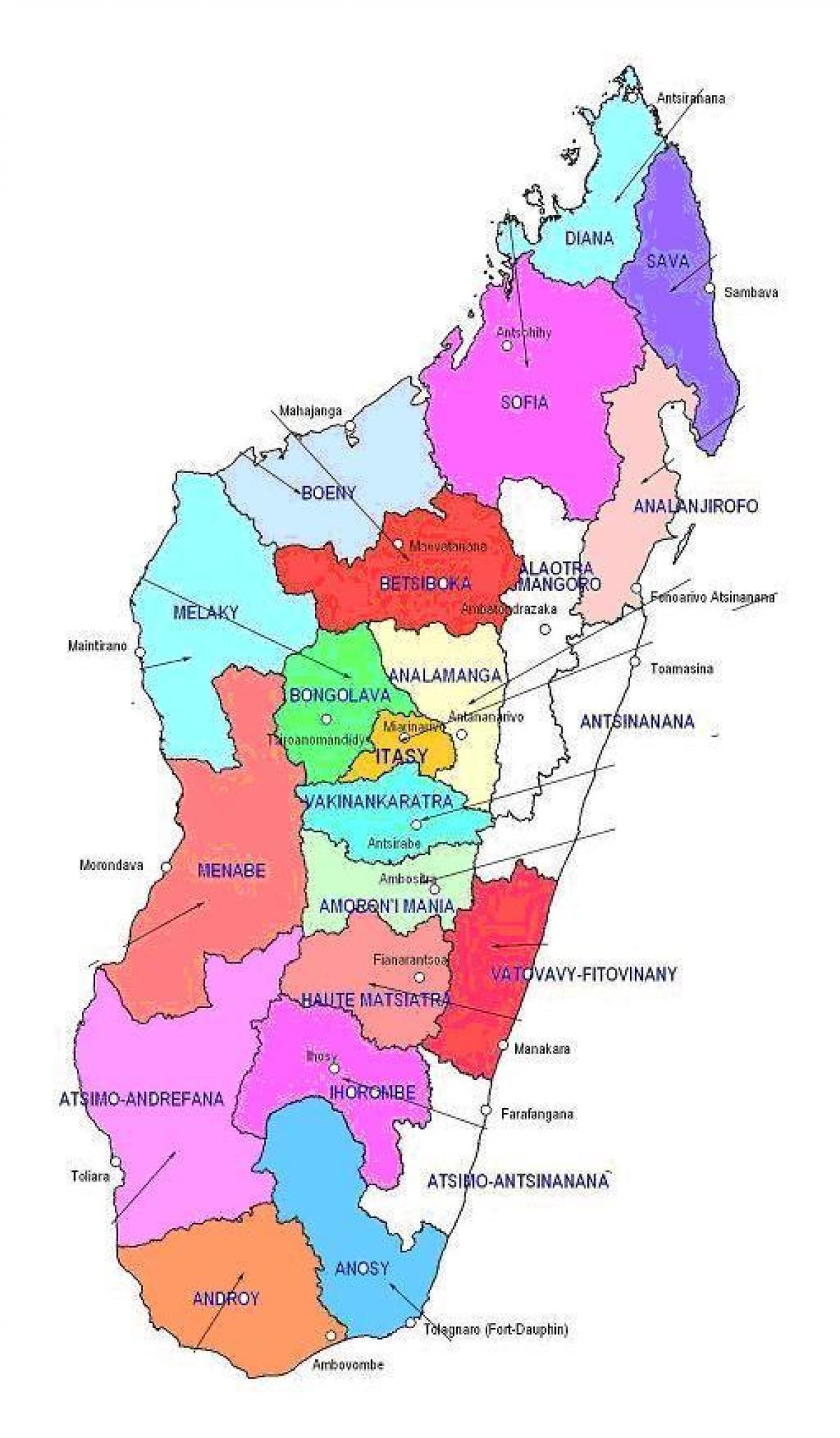 แผนที่ภูมิภาคมาดากัสกา name
