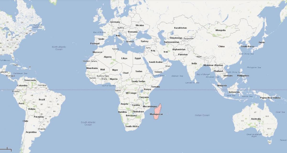 แผนที่ของมาดากัสกาแผนที่ตำแหน่ง