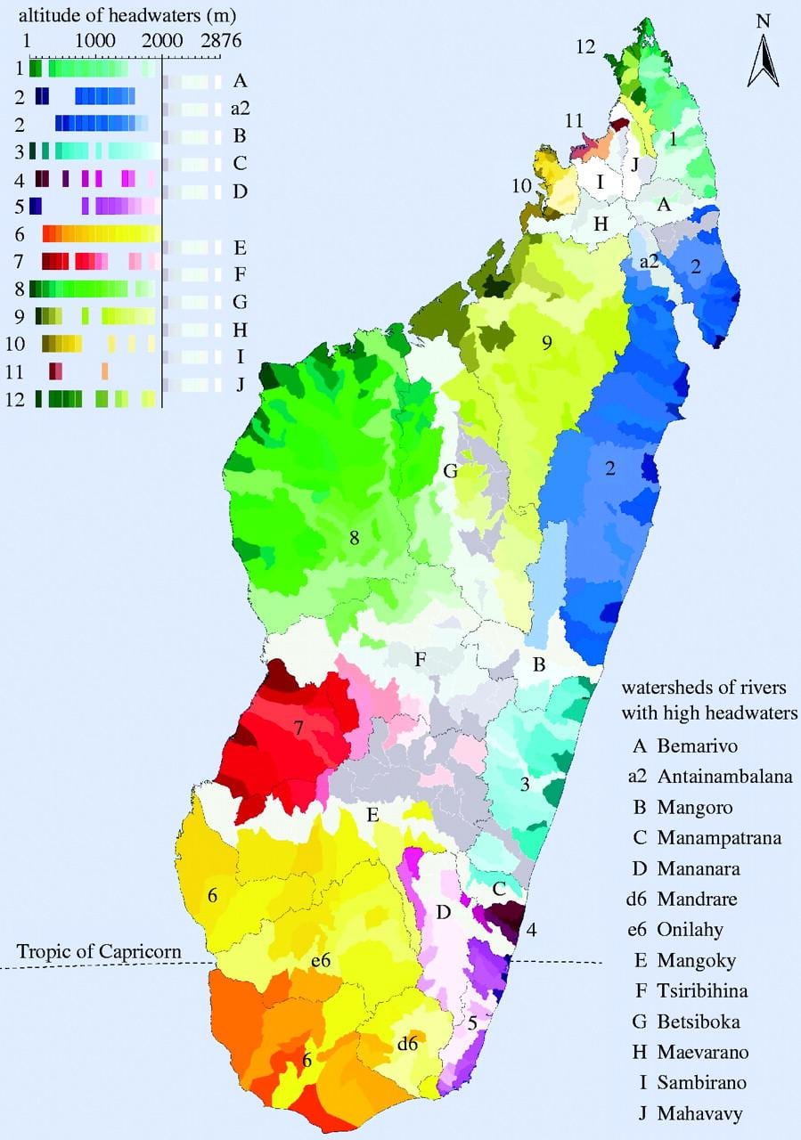 แผนที่ของมาดากัสกาสภาพอากาศ