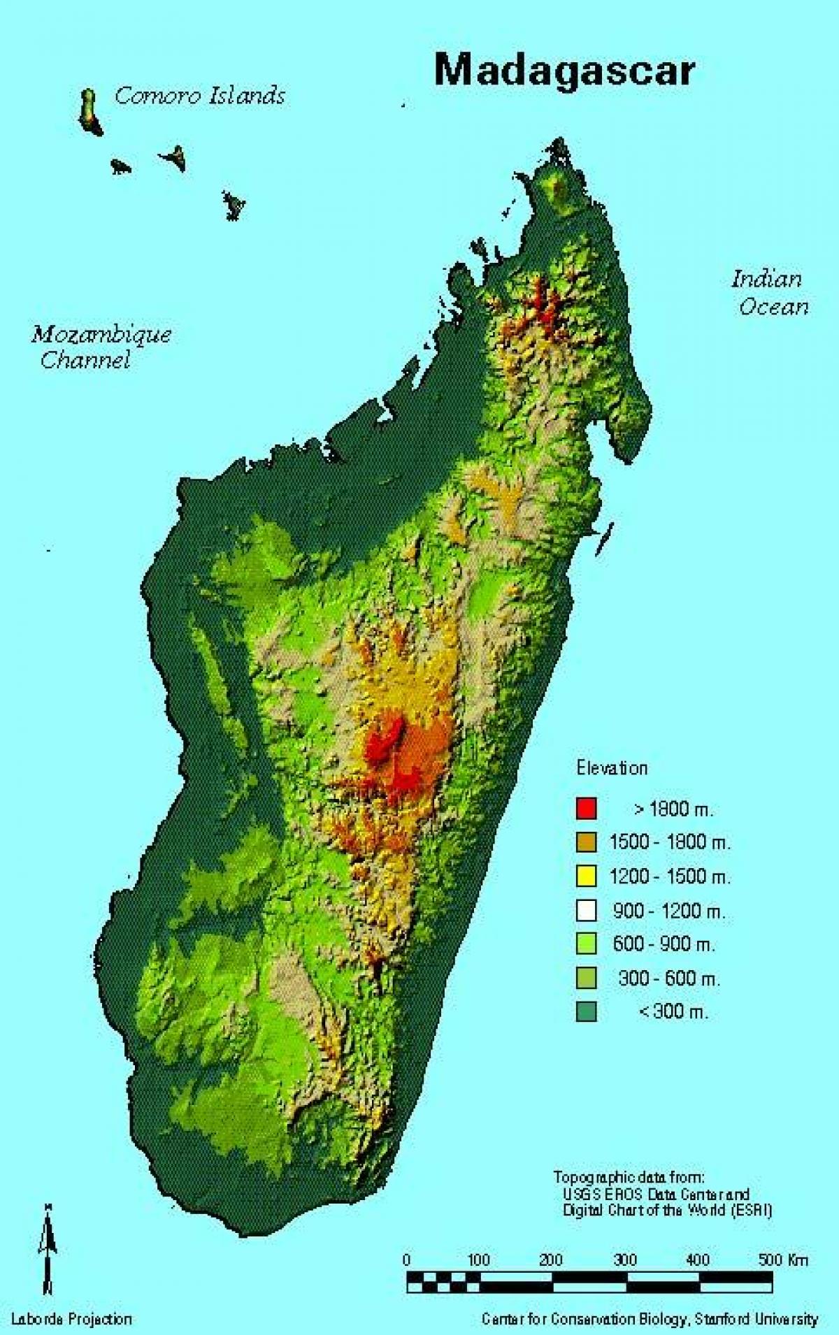 แผนที่ของมาดากัสกาภูมิศาสตร์