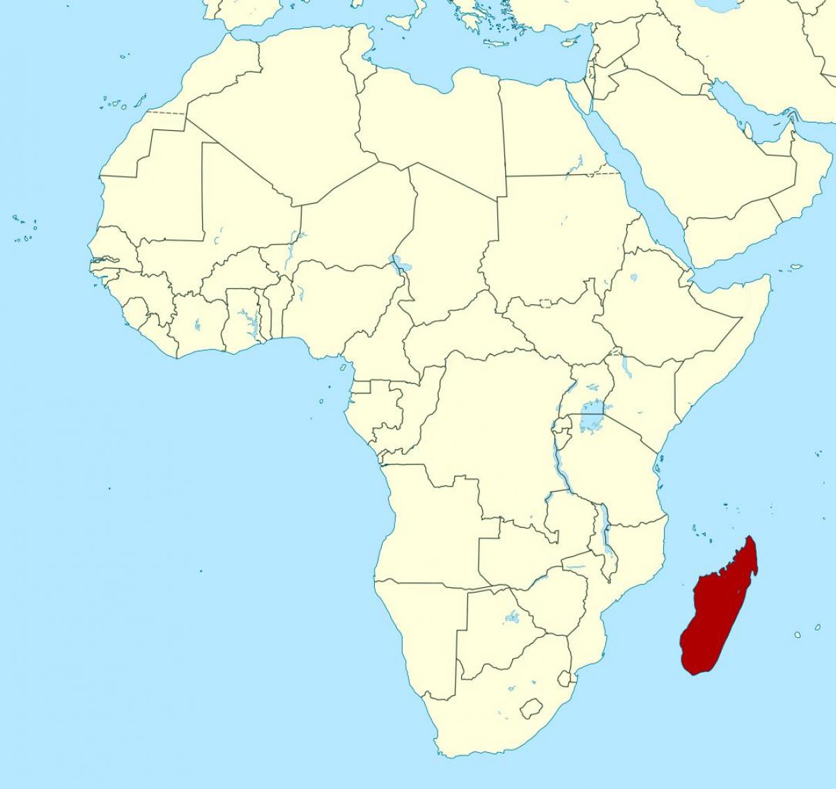 มาดากัสกา name อยู่บนแผนที่แอฟริกา