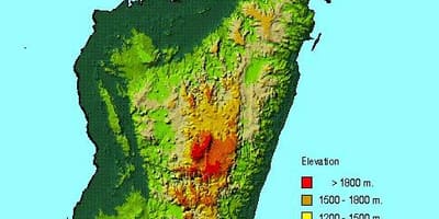 แผนที่ของมาดากัสกาภูมิศาสตร์