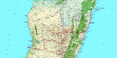 แผนที่ของมาดากัสกา topographic